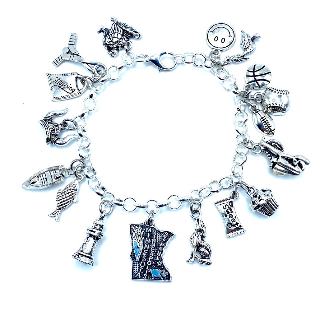 Minnesota Charm Bracelet State Themed
